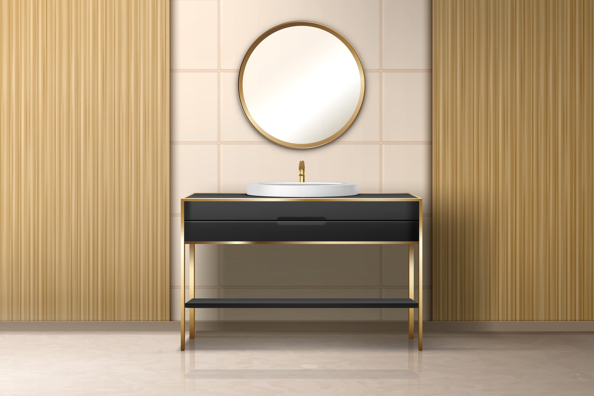 Modern Wall Mirror with Wood Panel: A Perfect Combo!