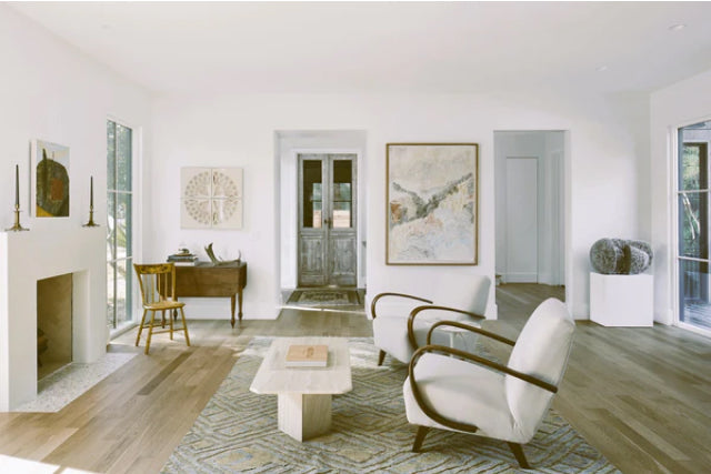 Round Coffee Table Decor: Stylish Blend with Wall and Flooring Panels