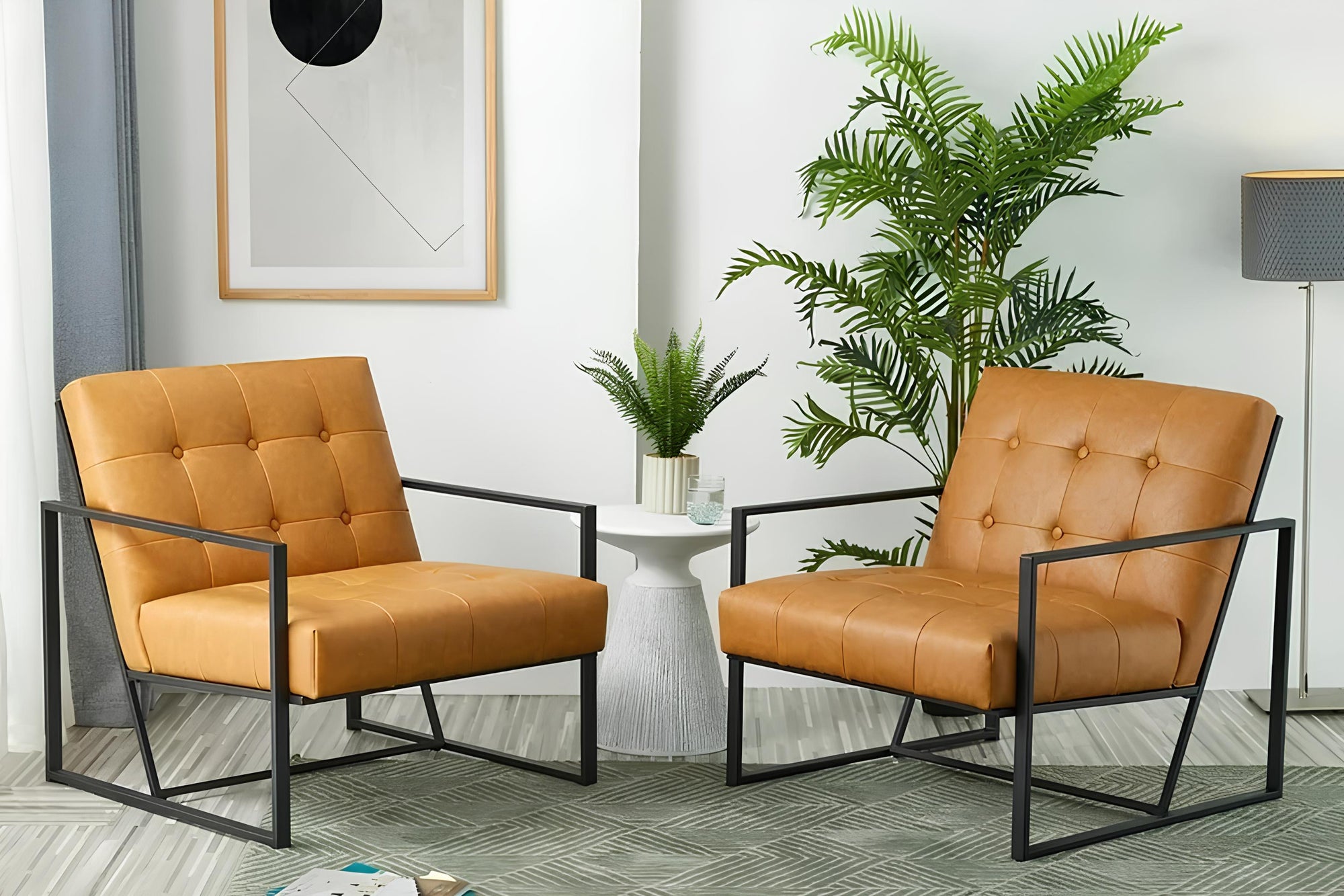 industrial accent chair