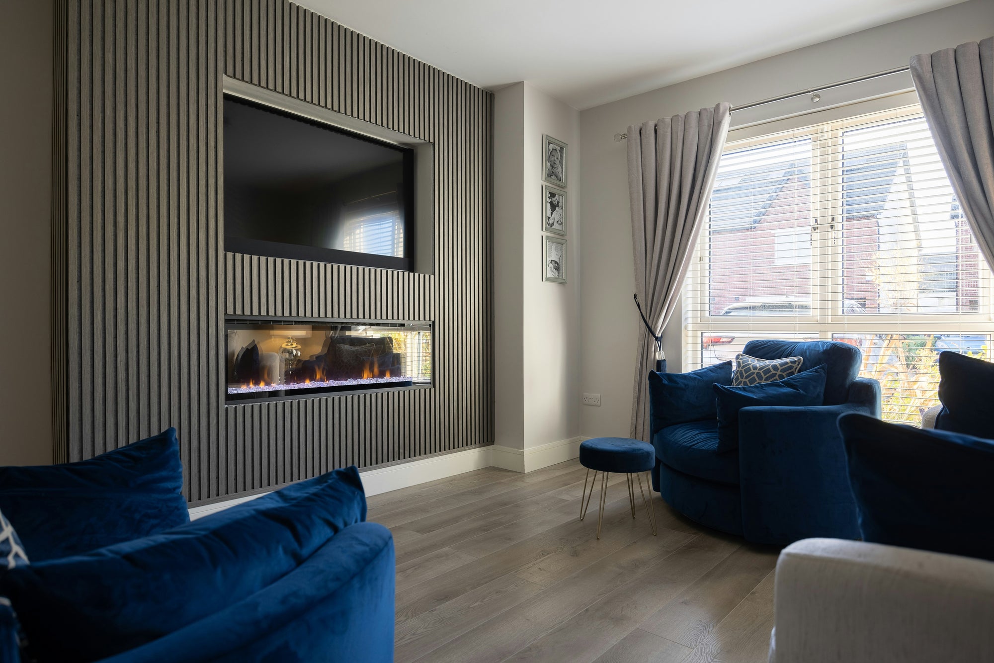 tv wall wood panel