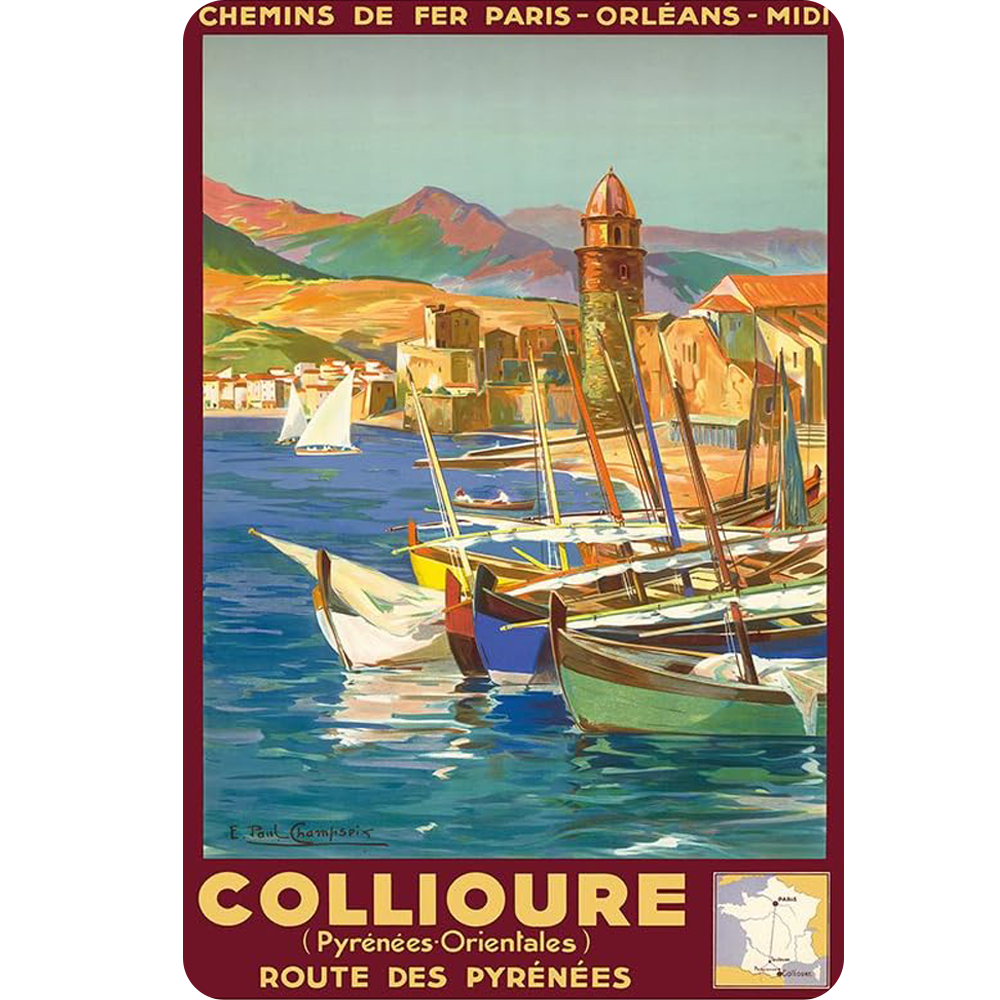 Retro Voyage Metal Art Posters