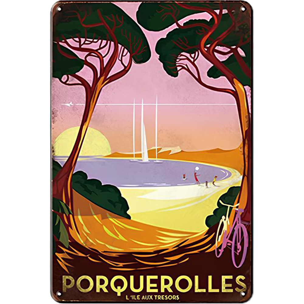 Retro Voyage Metal Art Posters
