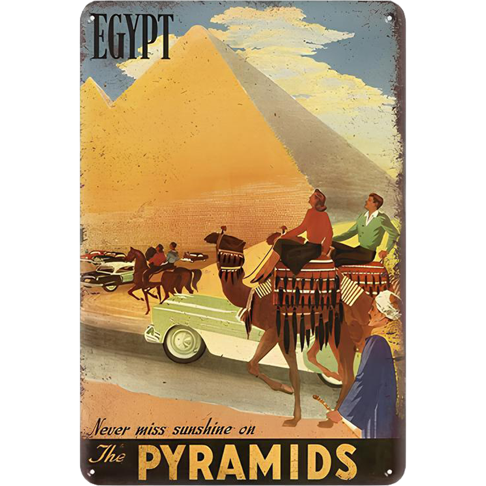 Retro Voyage Metal Art Posters