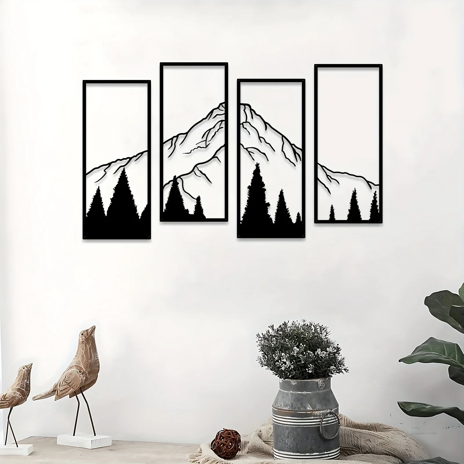Minimalist Metal Mountain Wall Art