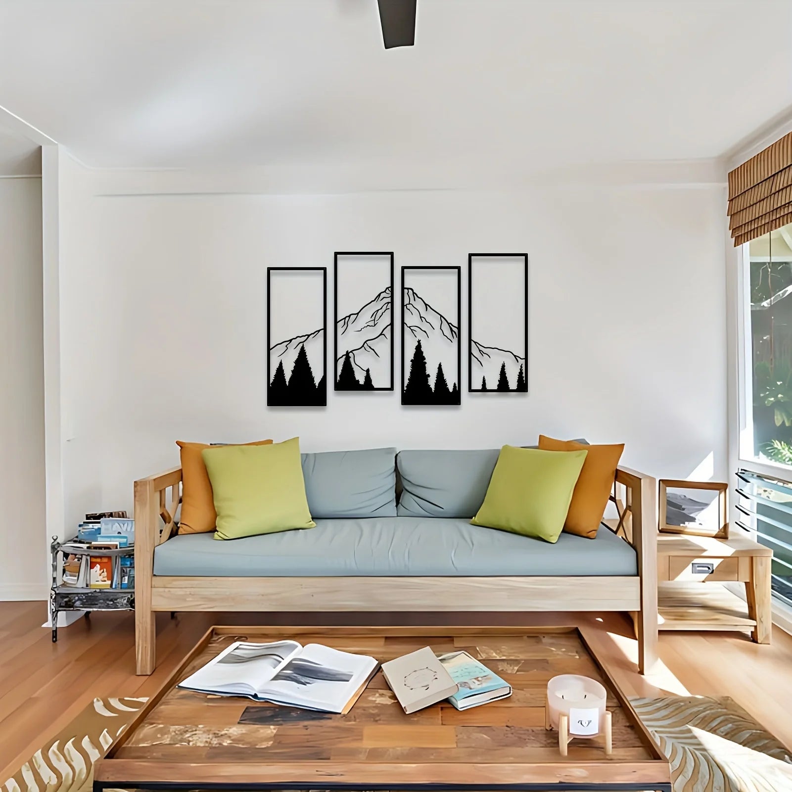 Minimalist Metal Mountain Wall Art