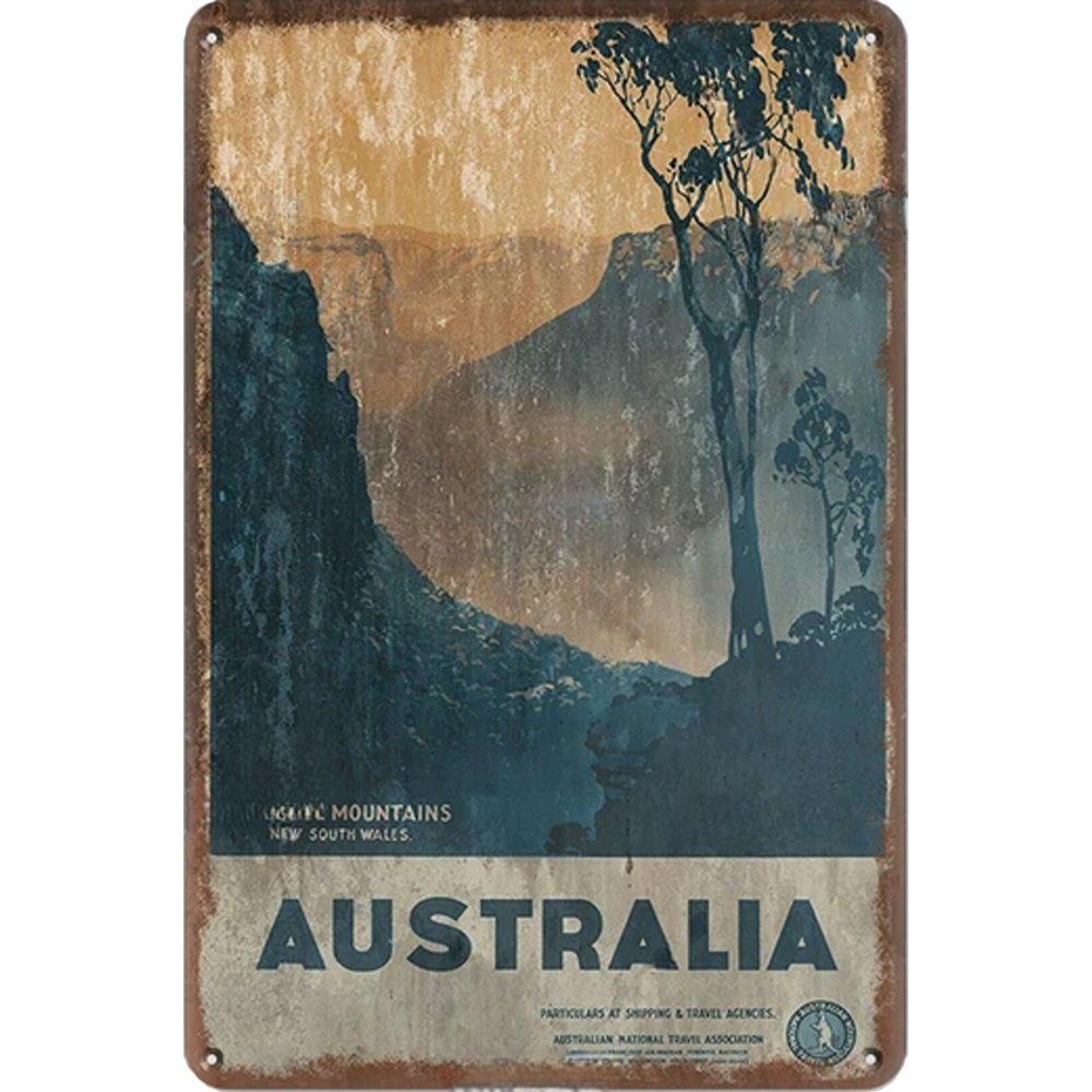 Retro Voyage Metal Art Posters