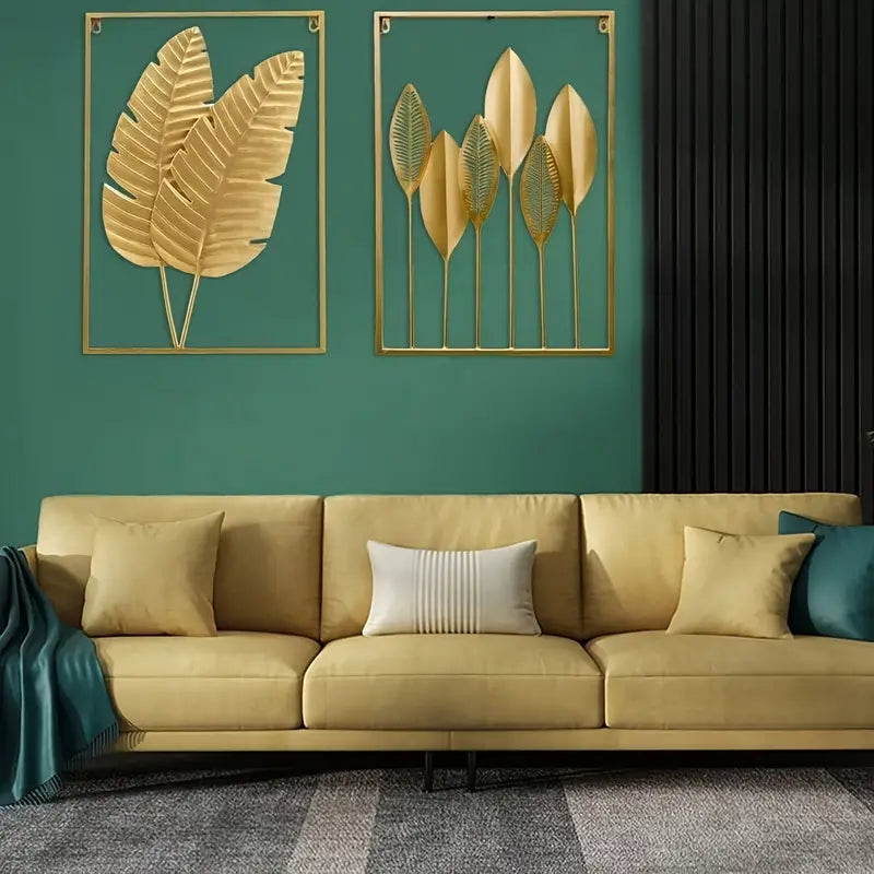 Golden Leaf Wall Art