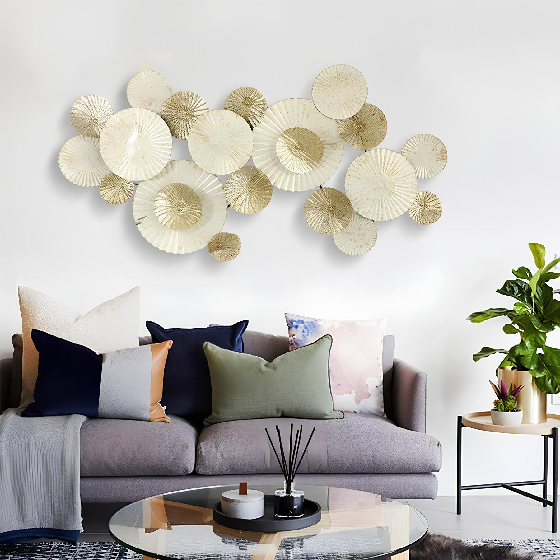 Elegance Iron Lotus Wall Art