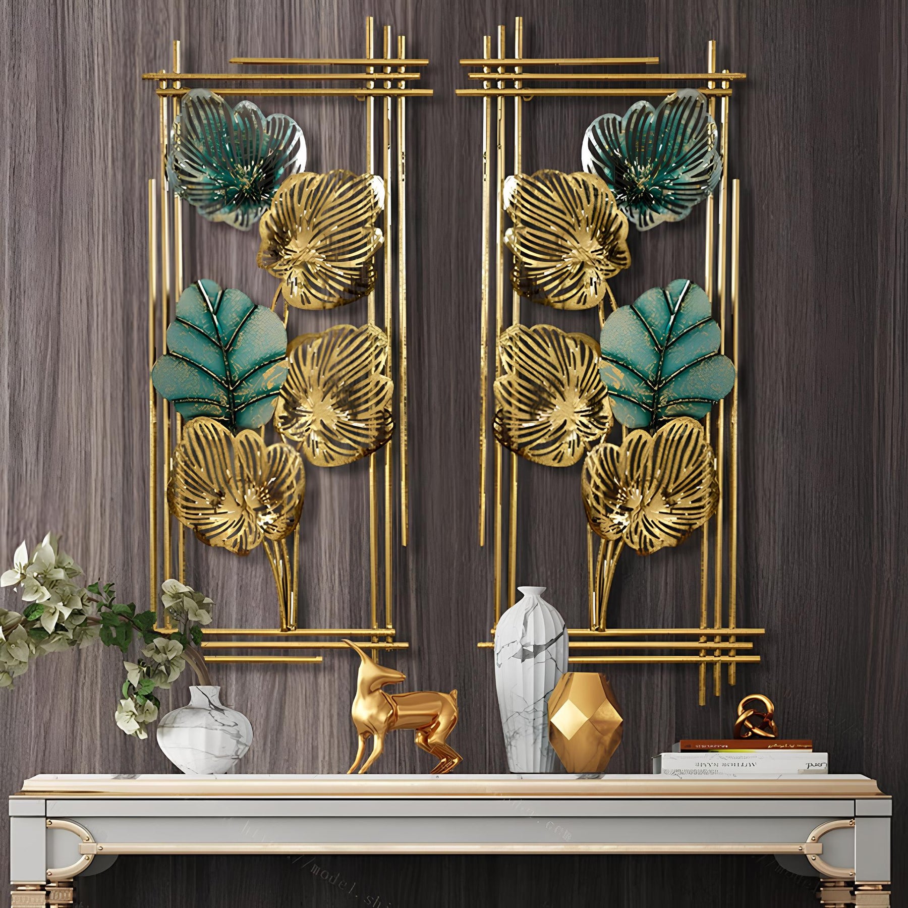 Luxe Botanical Metal Wall Art