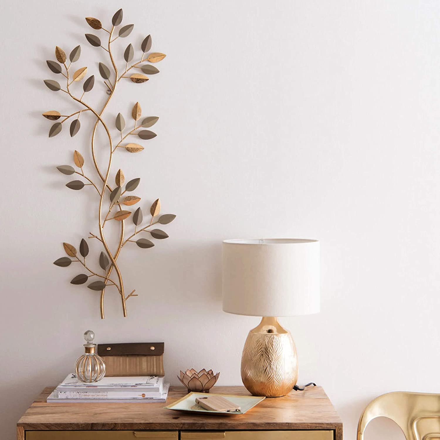 Aureate Leaf Trio Wall Art