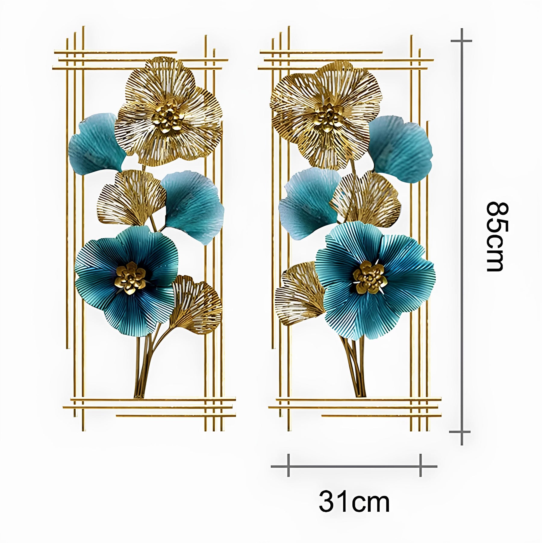 Luxe Botanical Metal Wall Art