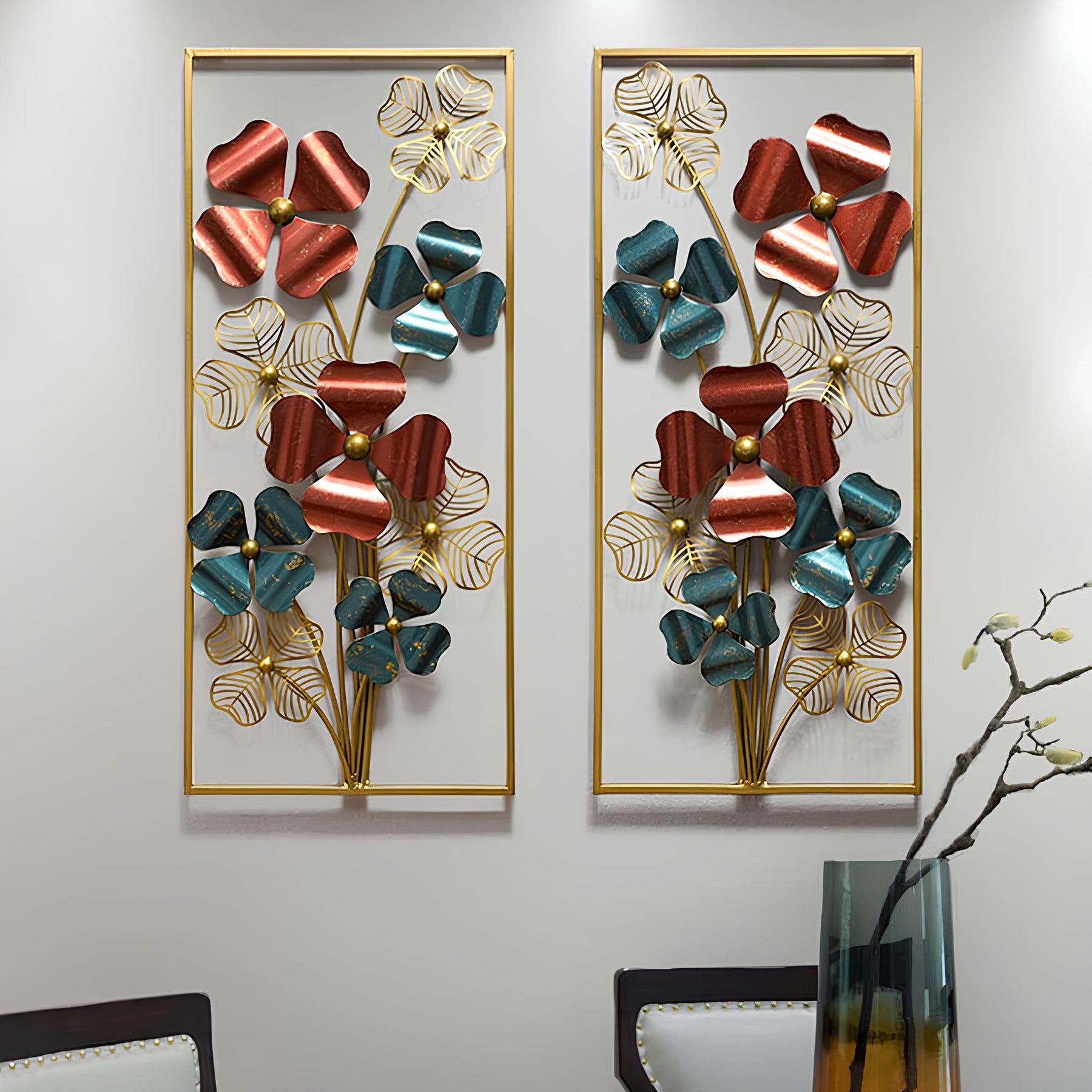Luxe Botanical Metal Wall Art