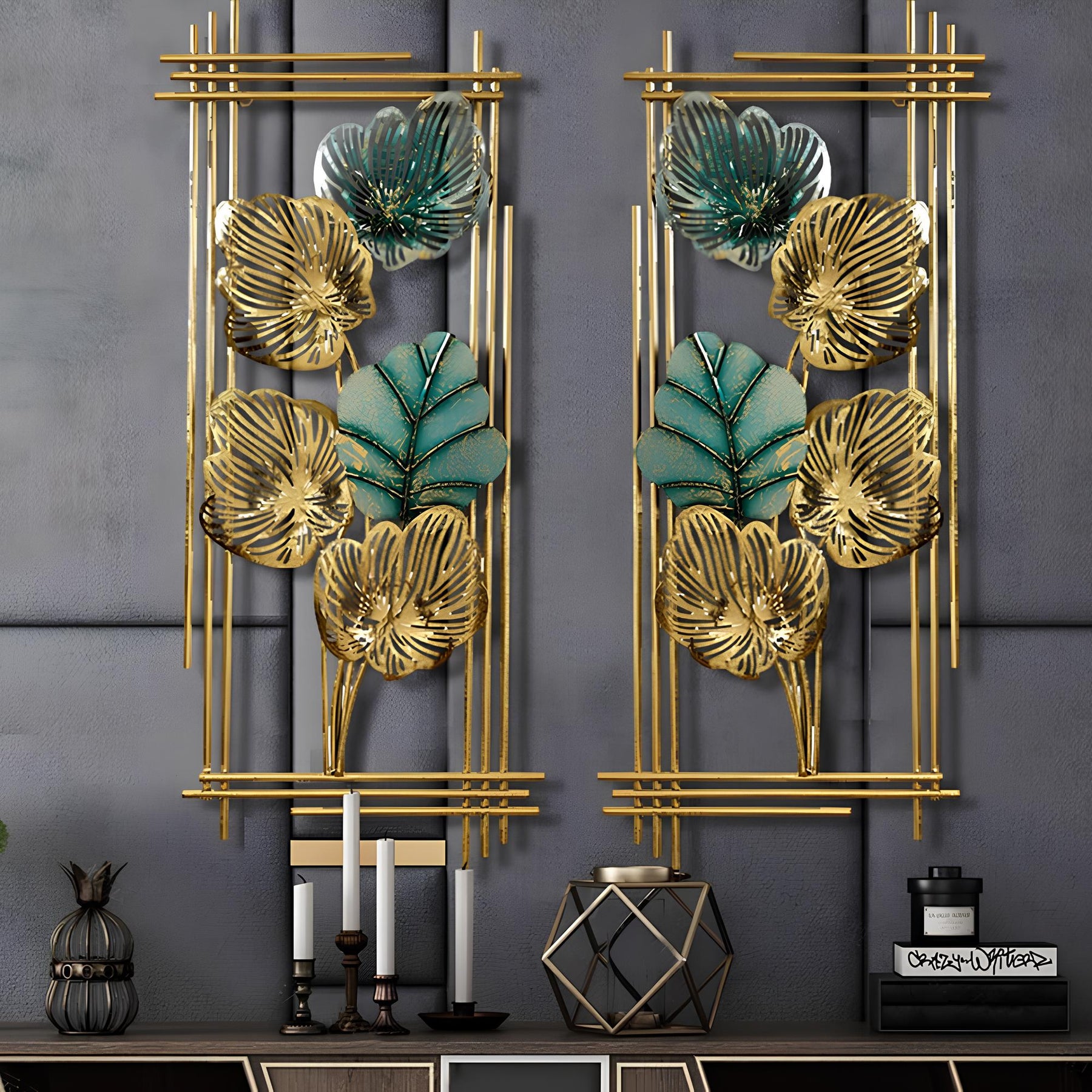 Luxe Botanical Metal Wall Art