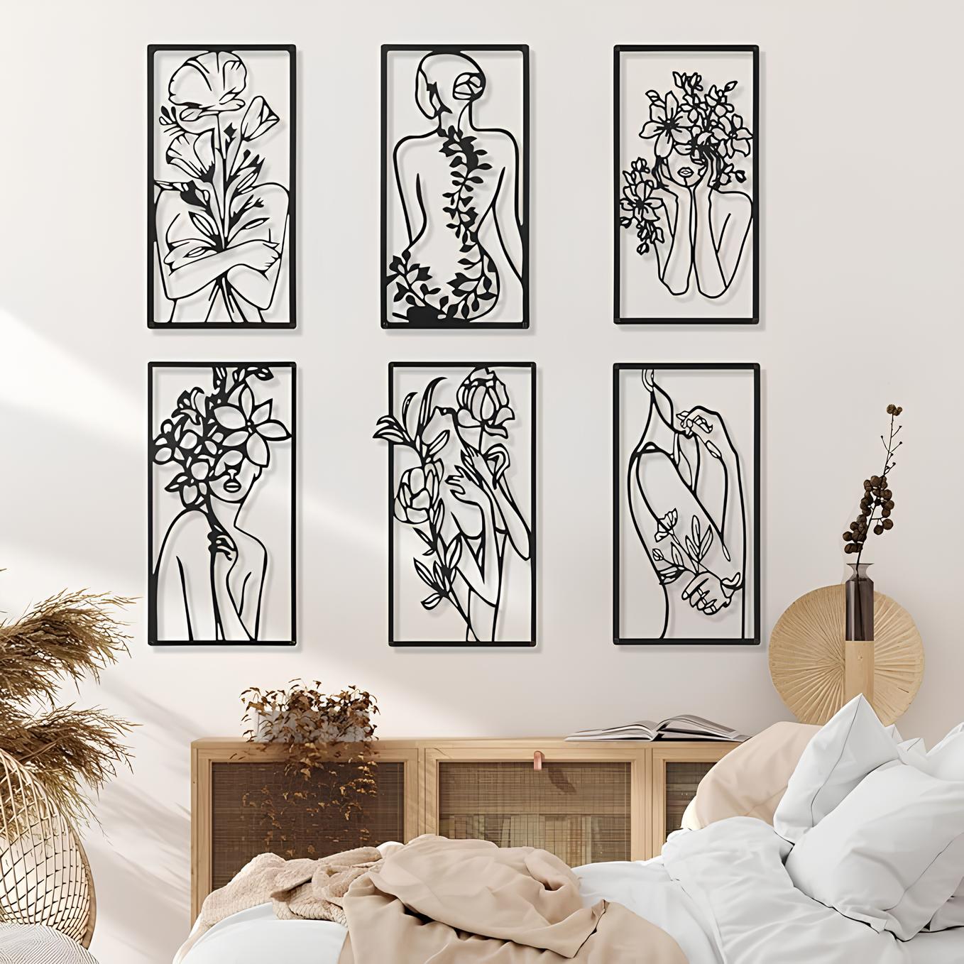 Golden Flora Metal Wall Art