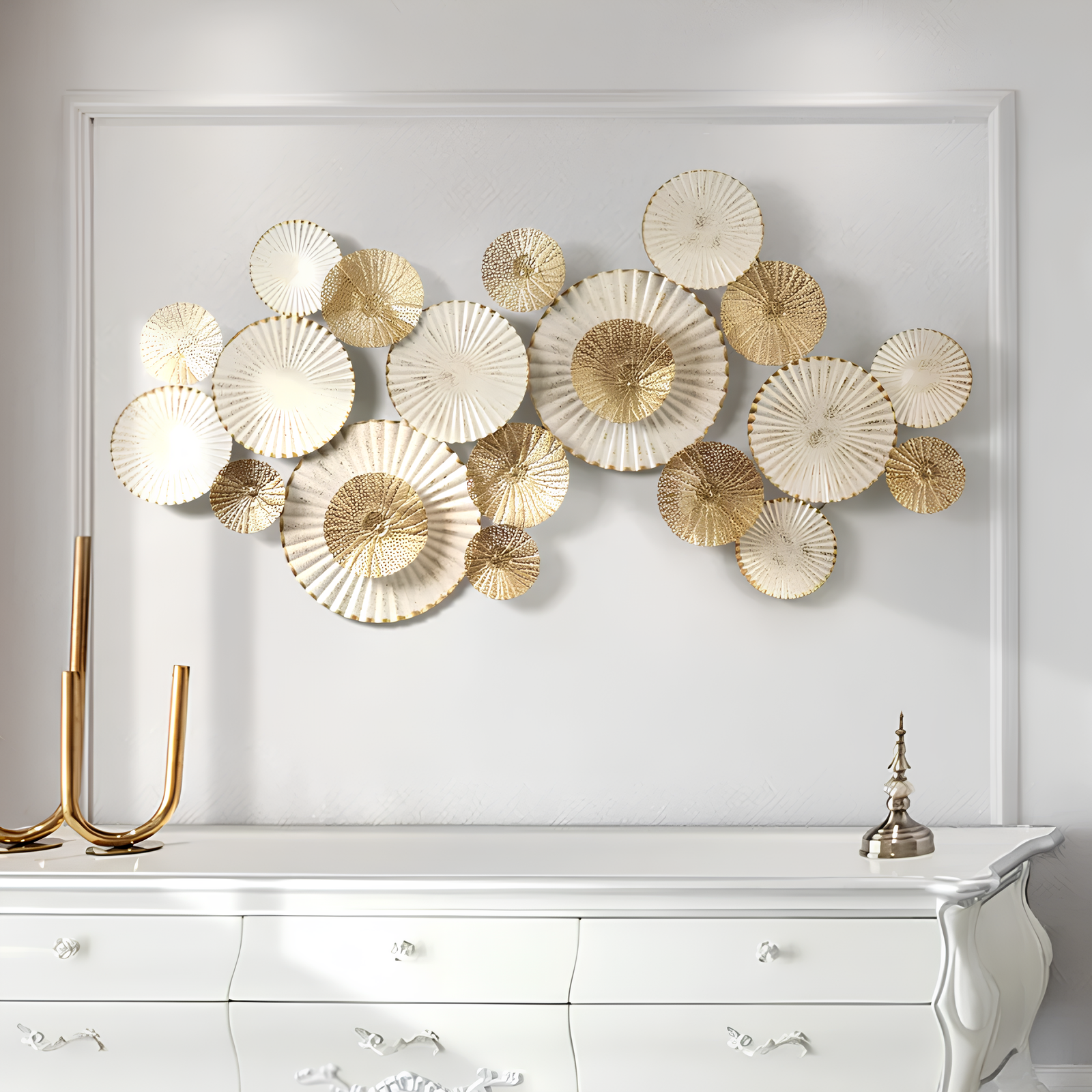 Elegance Iron Lotus Wall Art