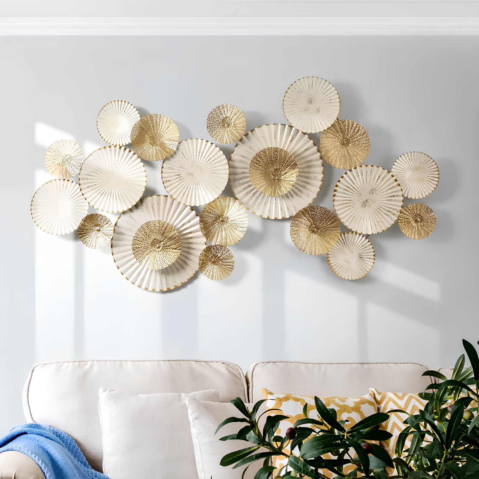 Elegance Iron Lotus Wall Art
