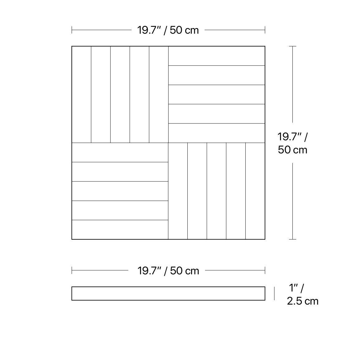 Braid Mosaic Wood Wall Panel