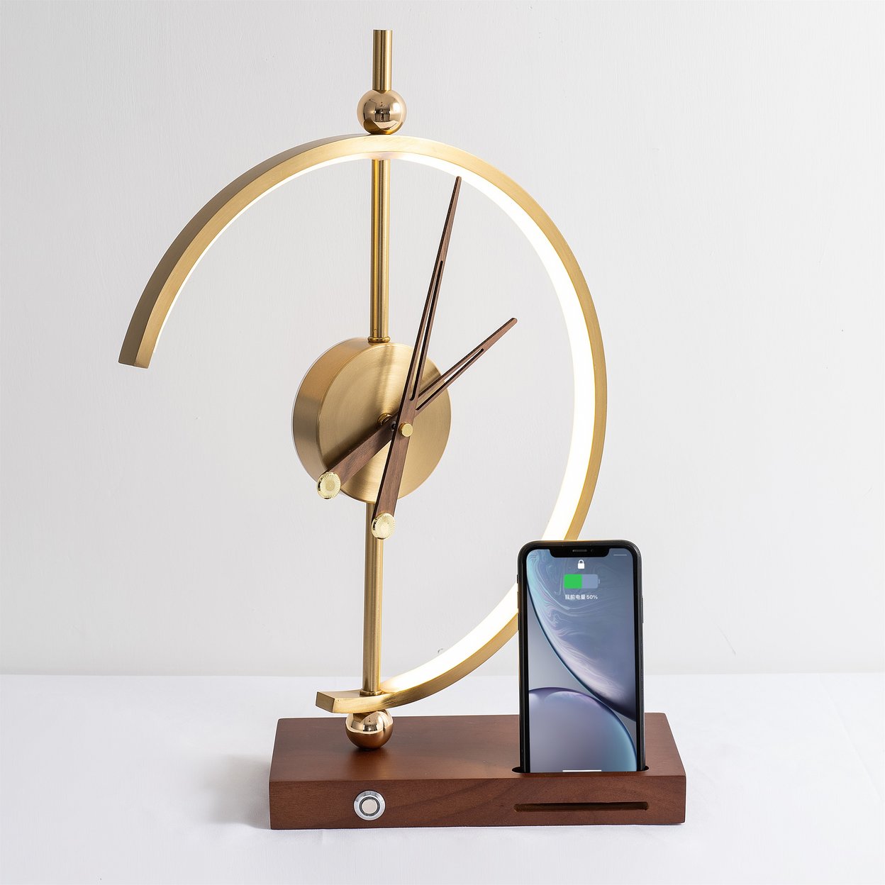 Palatino Clock Lamp