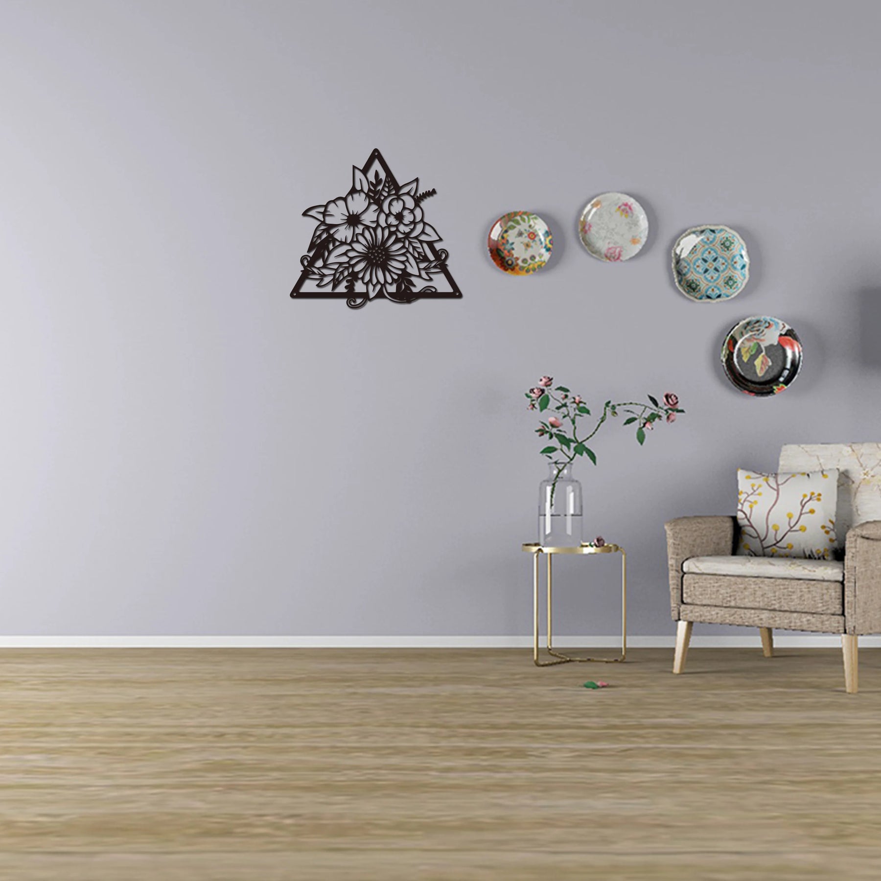 Blossom Silhouette Metal Wall Art