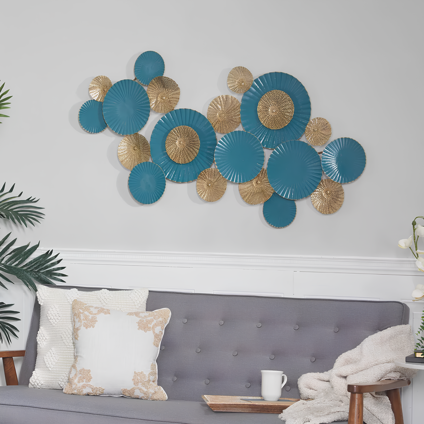 Elegance Iron Lotus Wall Art