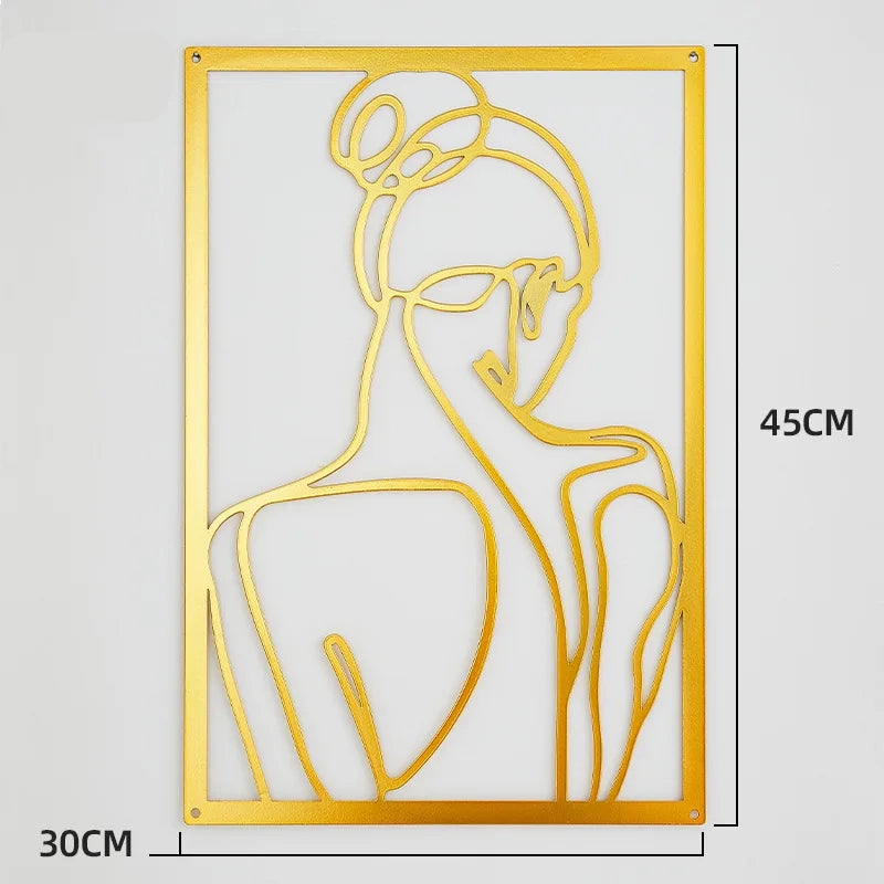 Golden Flora Metal Wall Art