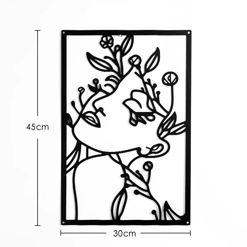 Golden Flora Metal Wall Art