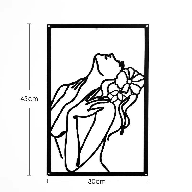 Golden Flora Metal Wall Art