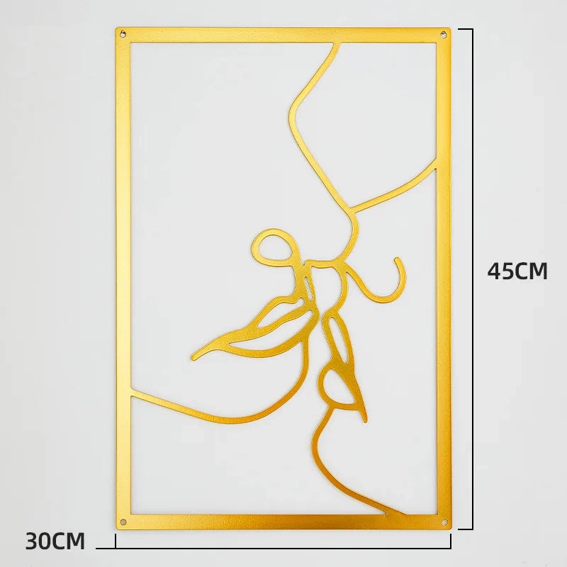 Golden Flora Metal Wall Art