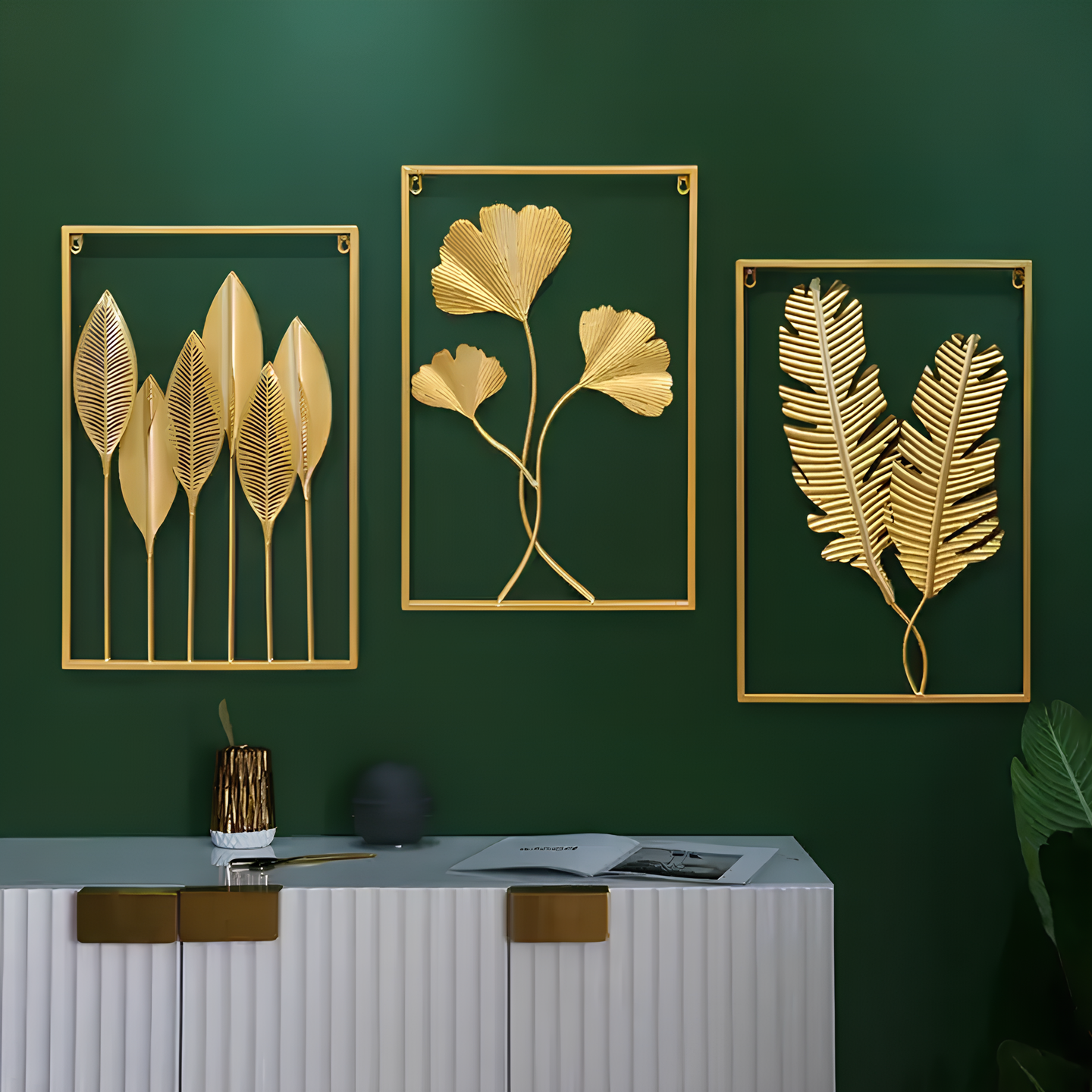 Golden Leaf Wall Art