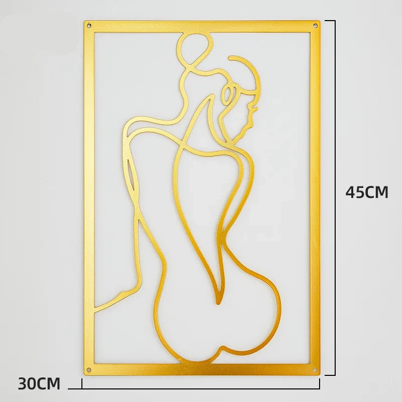 Golden Flora Metal Wall Art