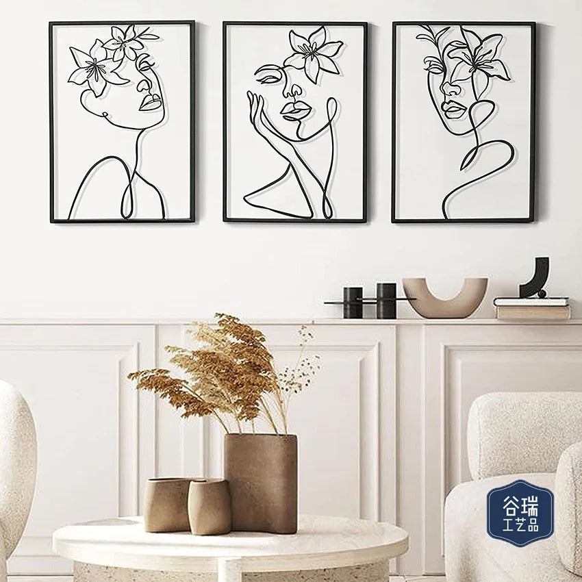 Golden Flora Metal Wall Art