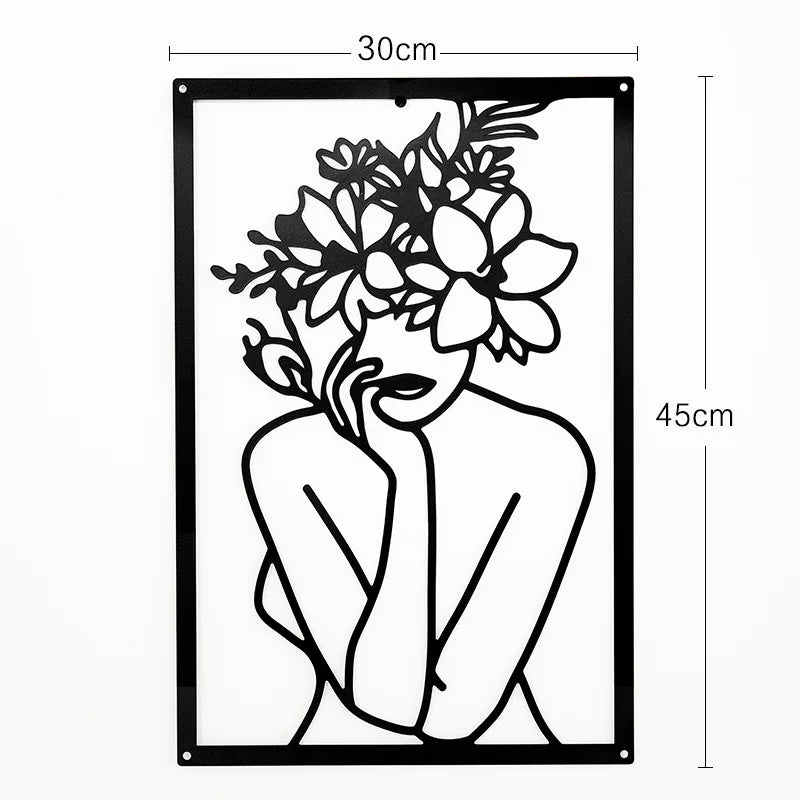 Golden Flora Metal Wall Art