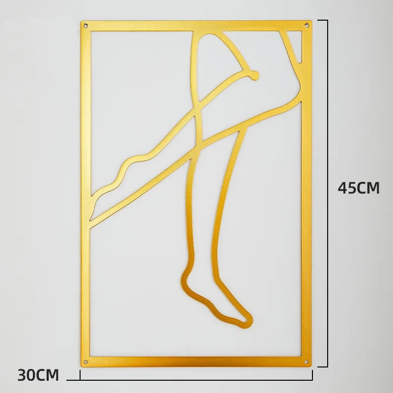 Golden Flora Metal Wall Art