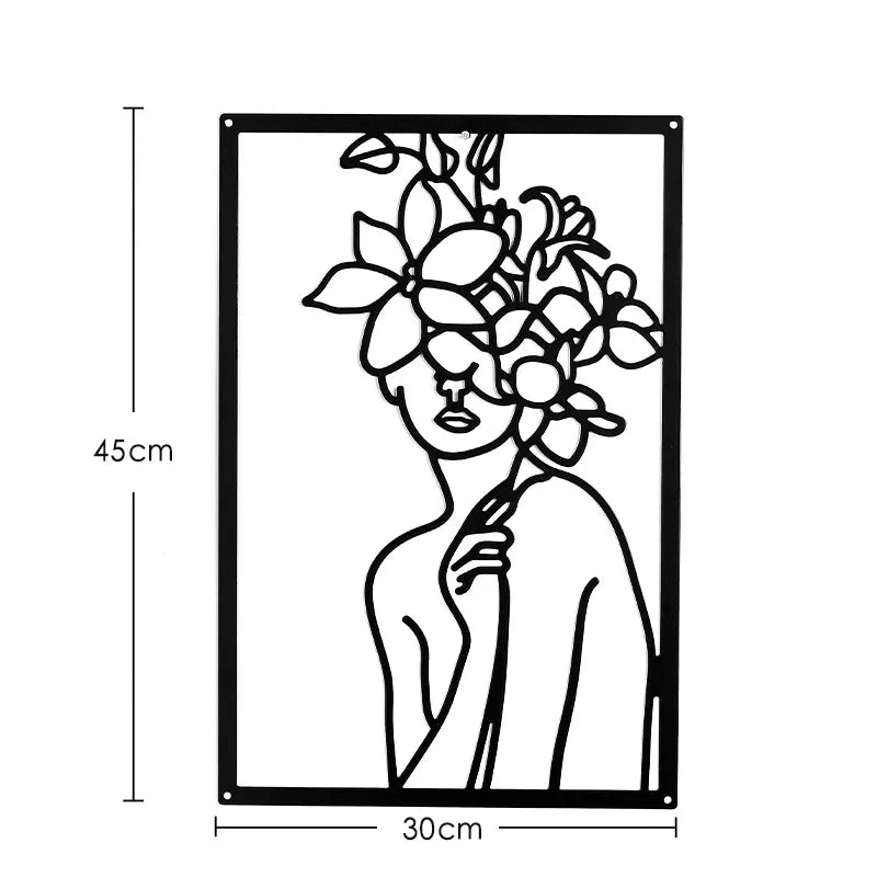 Golden Flora Metal Wall Art