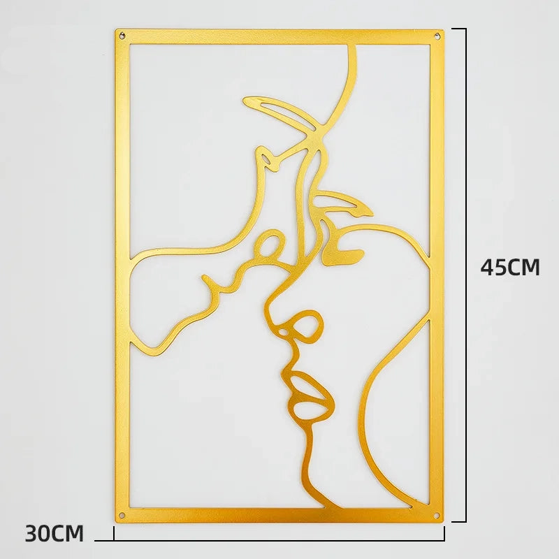 Golden Flora Metal Wall Art