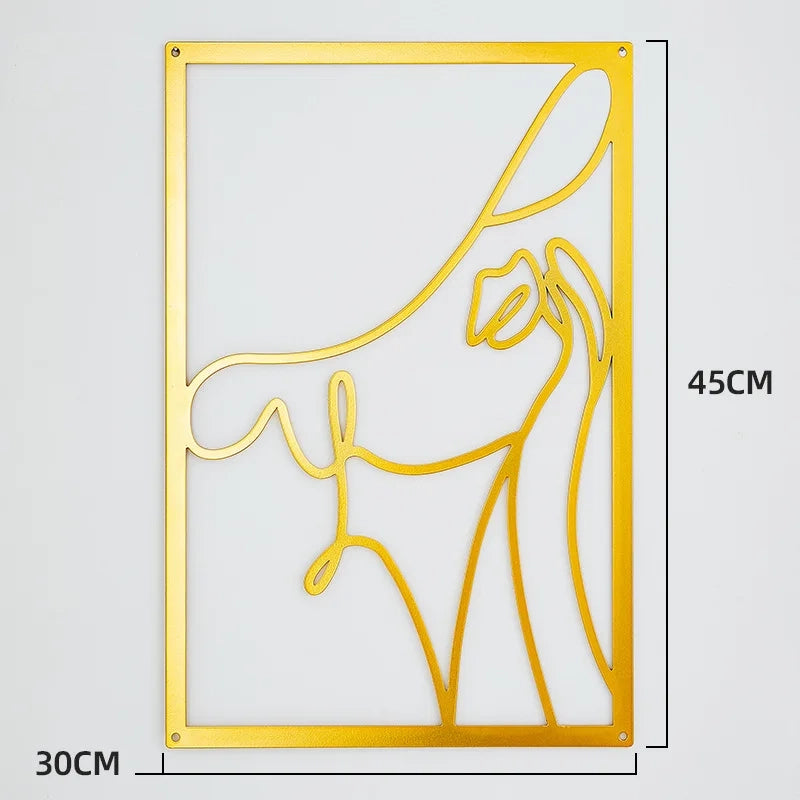 Golden Flora Metal Wall Art