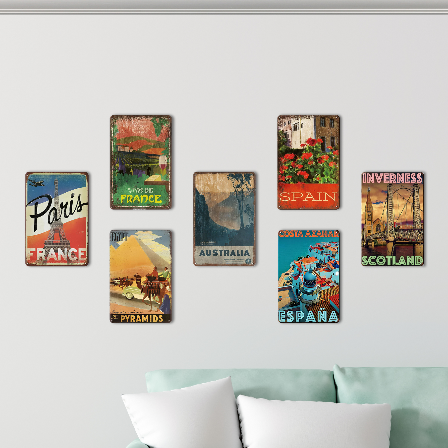 Retro Voyage Metal Art Posters