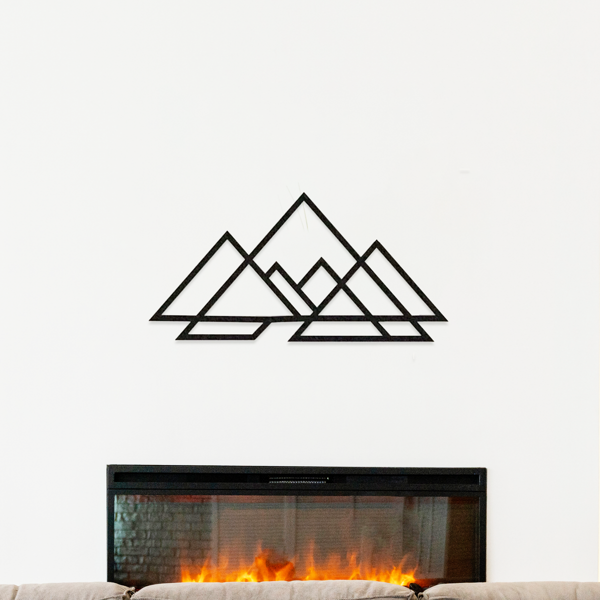 Tri-Mount Geometric Metal Art