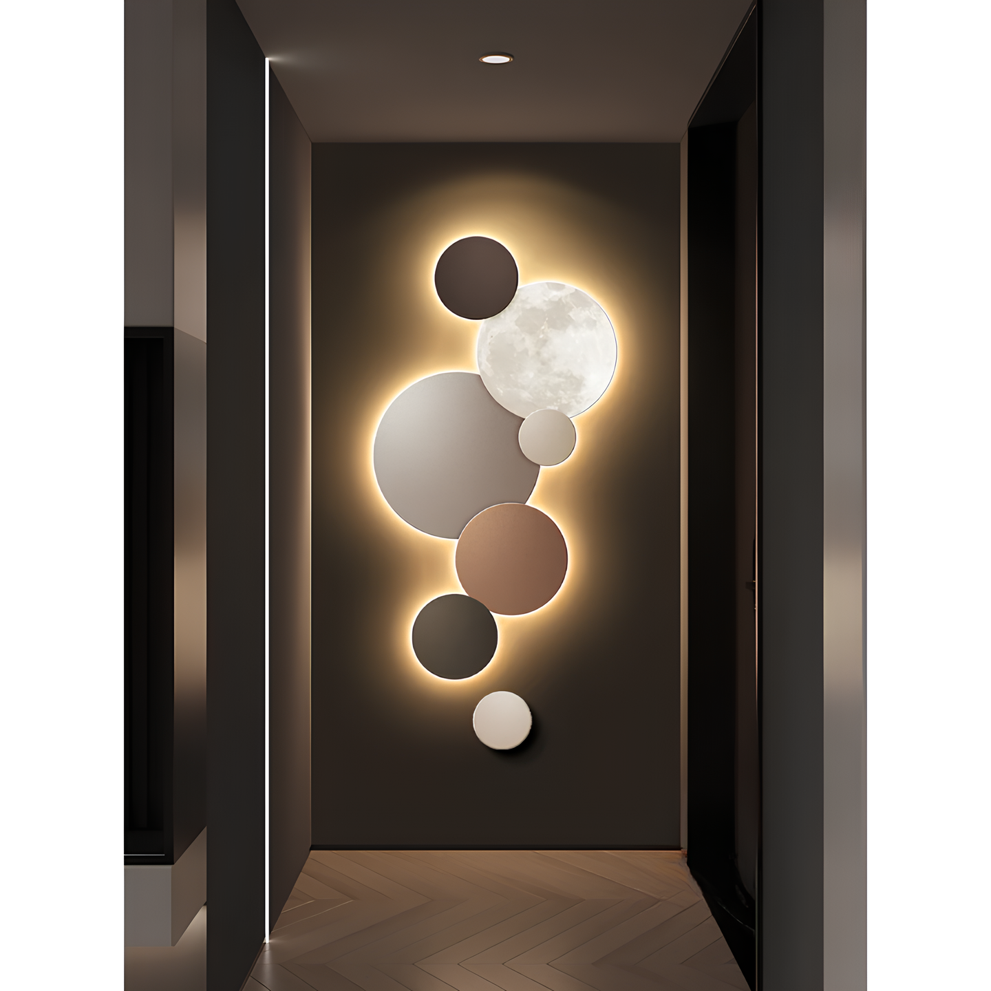 Lunar Glow Modern LED Wall Art