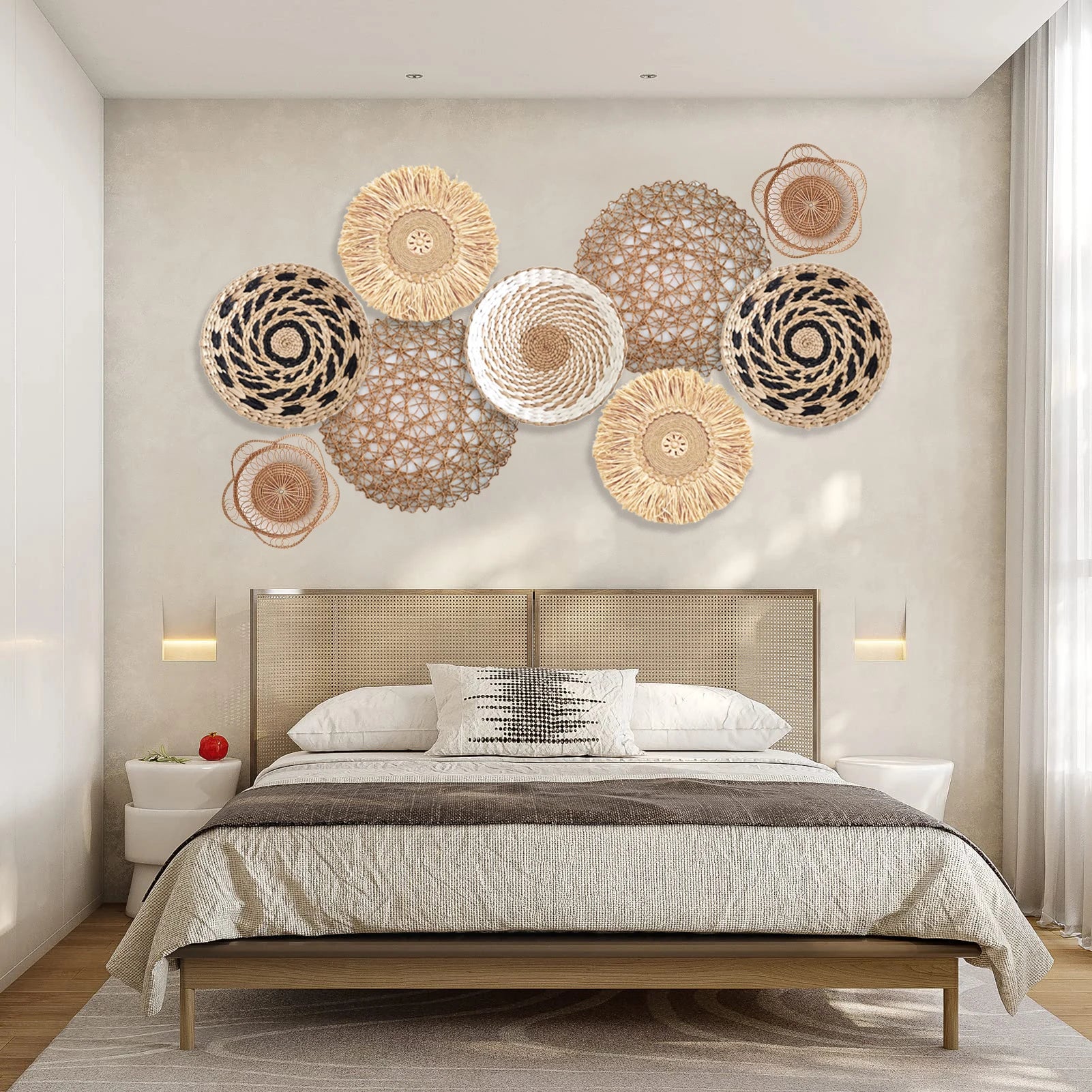 Bamboo Wall Basket Decor Set