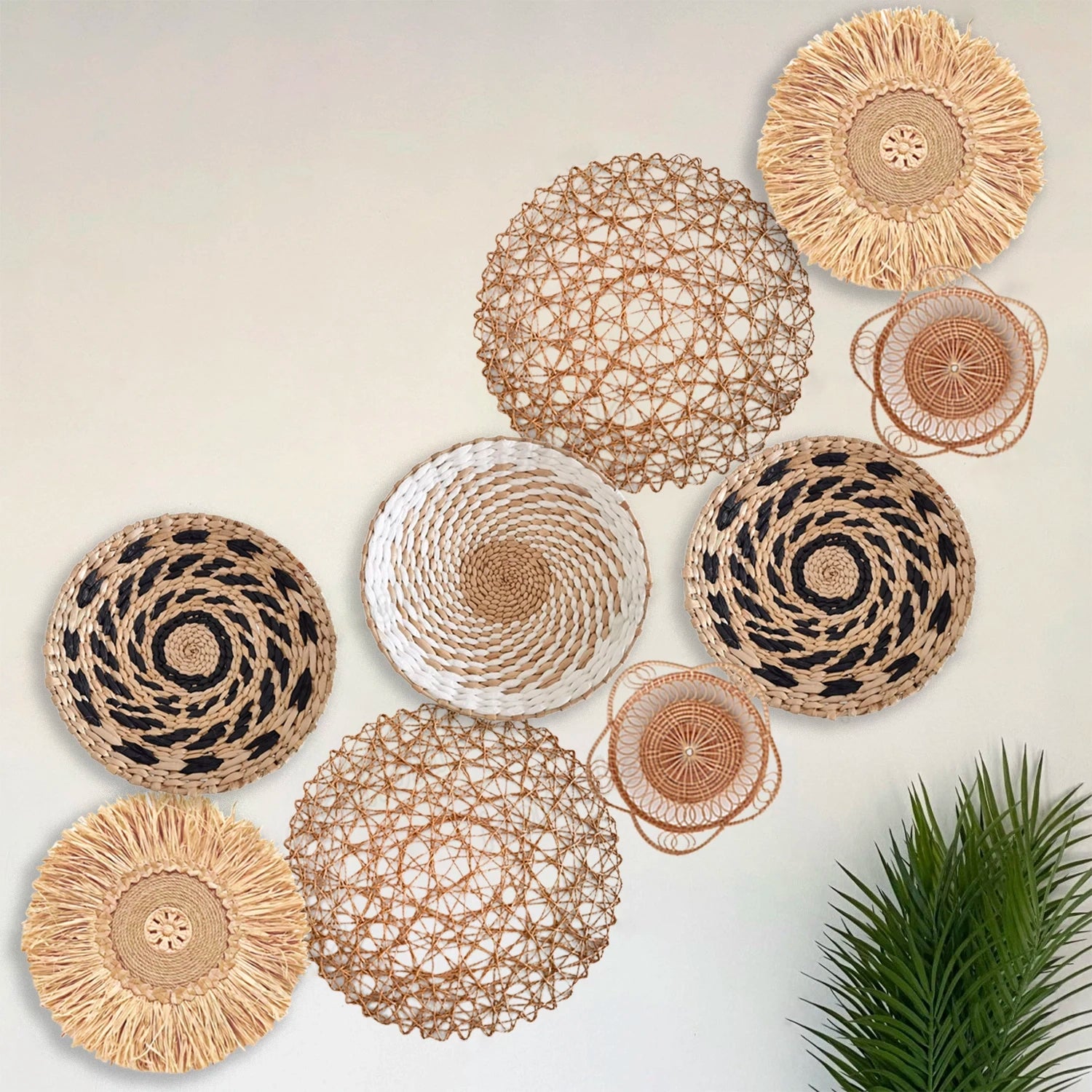 Bamboo Wall Basket Decor Set