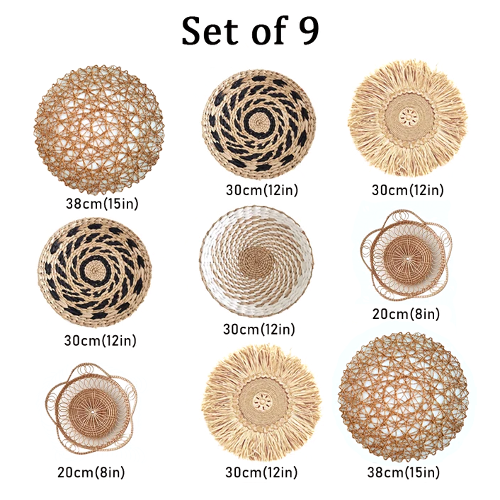 Bamboo Wall Basket Decor Set