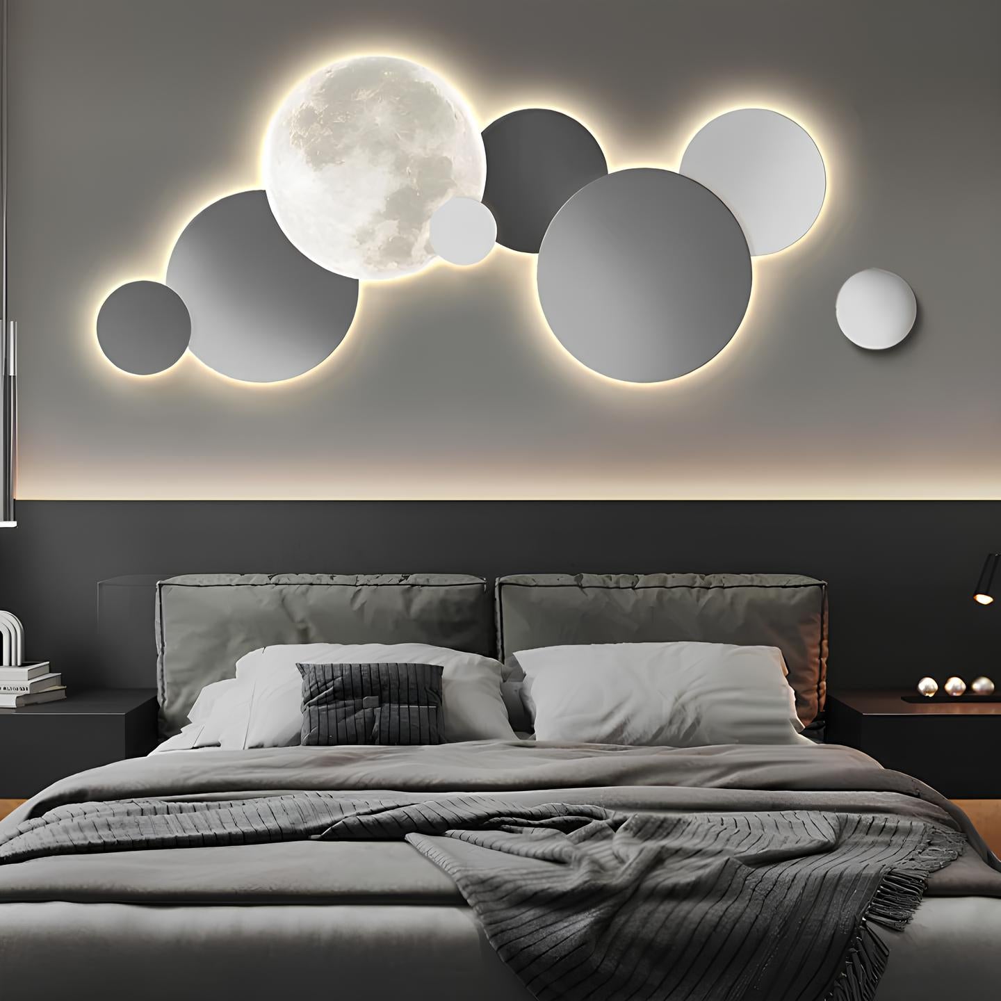 Lunar Glow Modern LED Wall Art