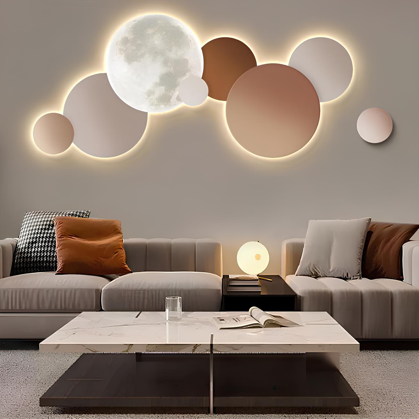 Lunar Glow Modern LED Wall Art