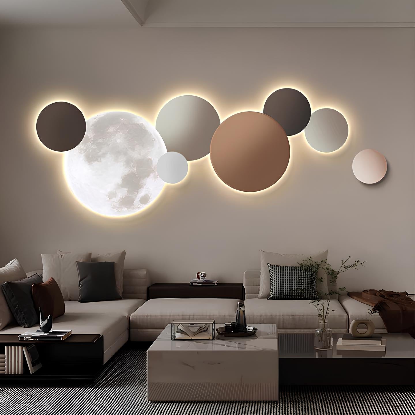 Lunar Glow Modern LED Wall Art