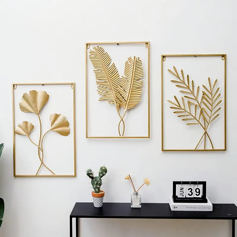 Golden Leaf Wall Art