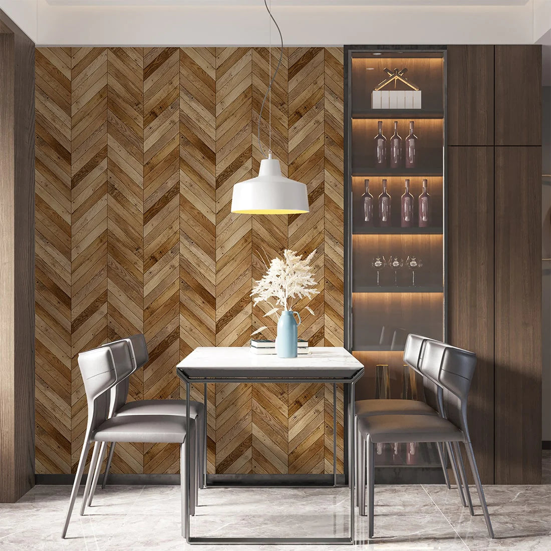 Triangular Mosaic Wood Wall Panel
