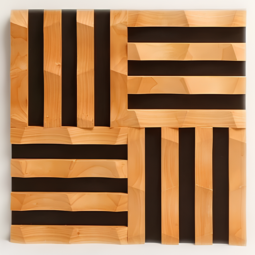 Braid Mosaic Wood Wall Panel