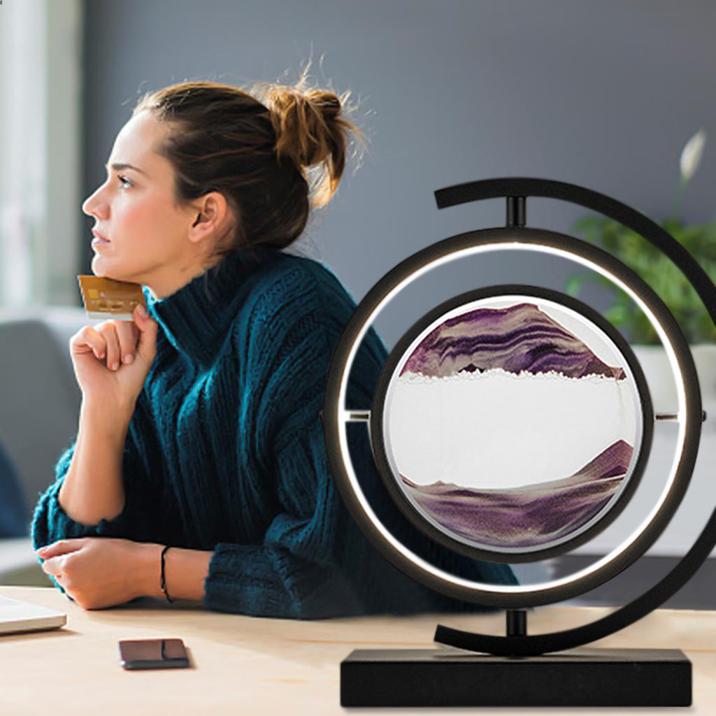 Quicksand 360 Hourglass Lamp with Weight 3.7 Pounds