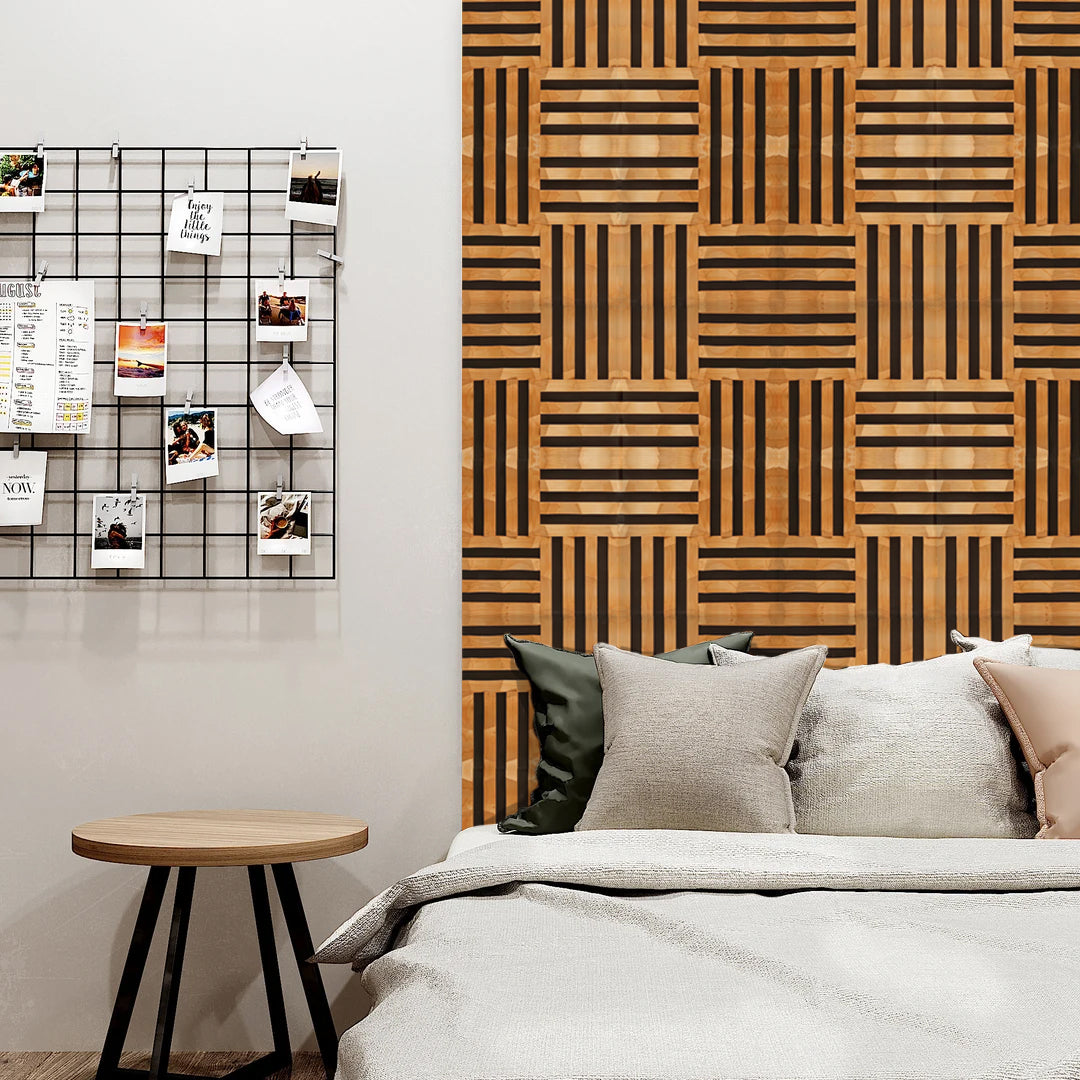 Braid Mosaic Wood Wall Panel crafted from premium solid wood.